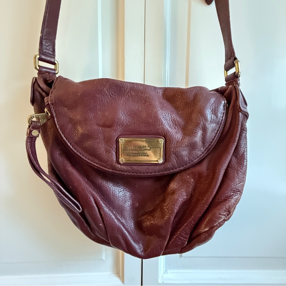 Marc by Marc Jacobs Deep Red Leather Shoulder Bag